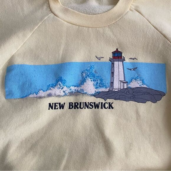 Vintage New Brunswick Lighthouse Sweatshirt Canada Large - Picture 3 of 5